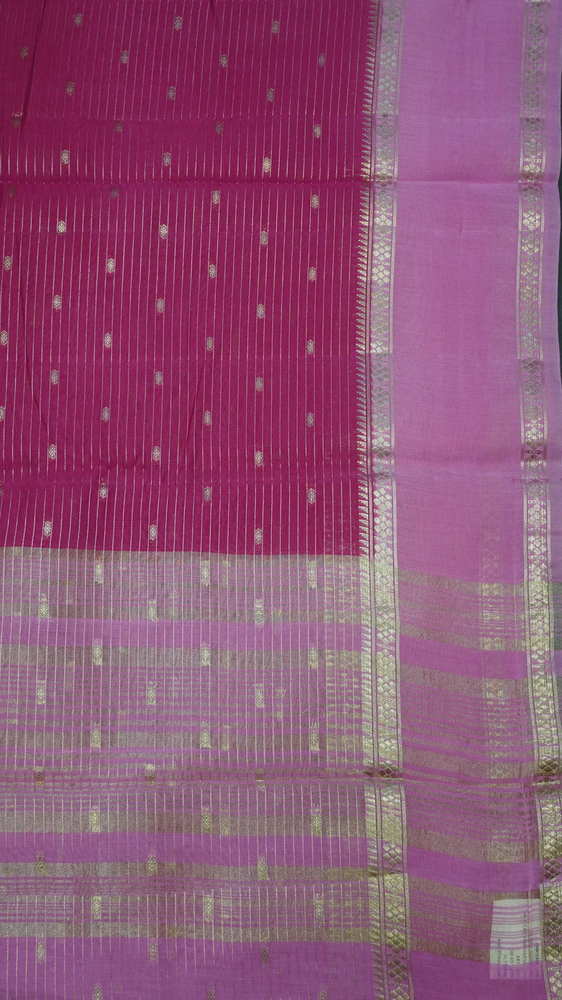 Viscose Saree-Floral Rettapet -Rani Pink