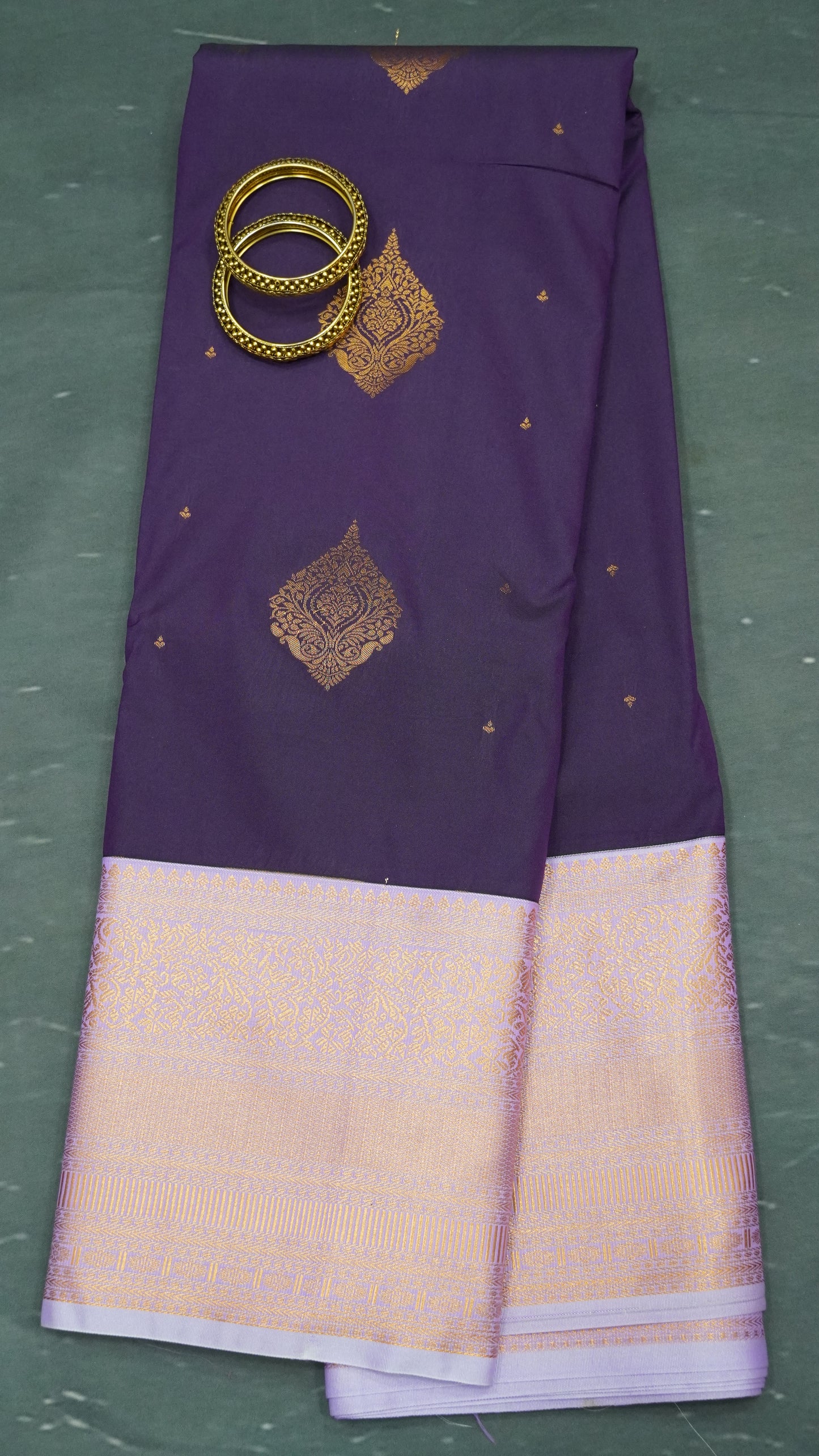 Semi Kanjivaram Silk Saree - Dark Wine