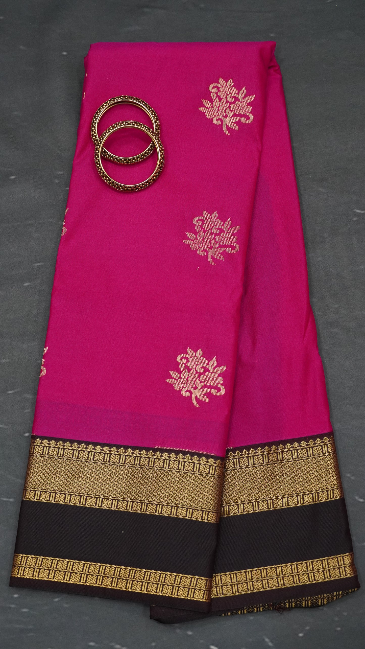 Semi Kanchipuram Silk Saree -Magenta