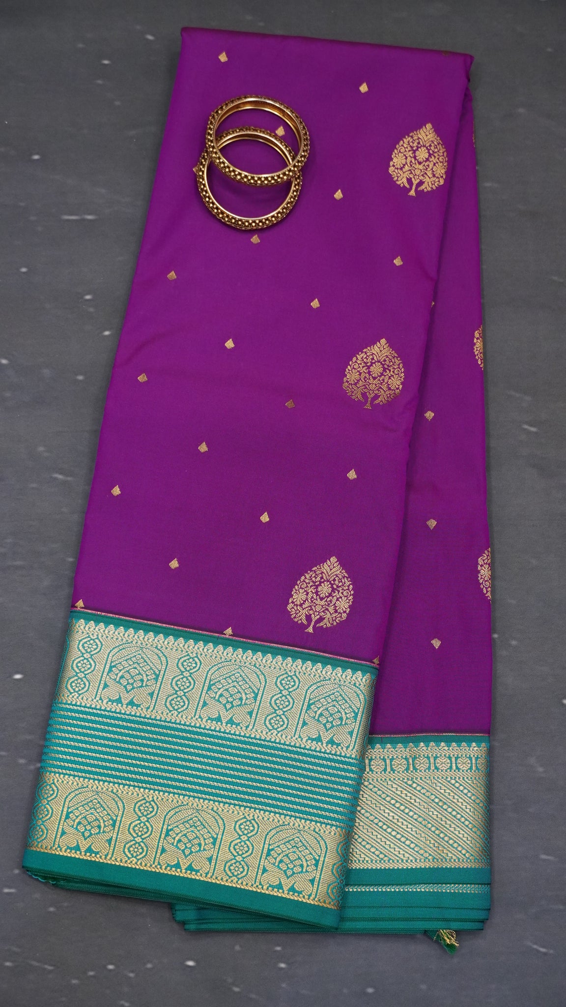 Semi Kanchipuram Silk Saree -Magenta