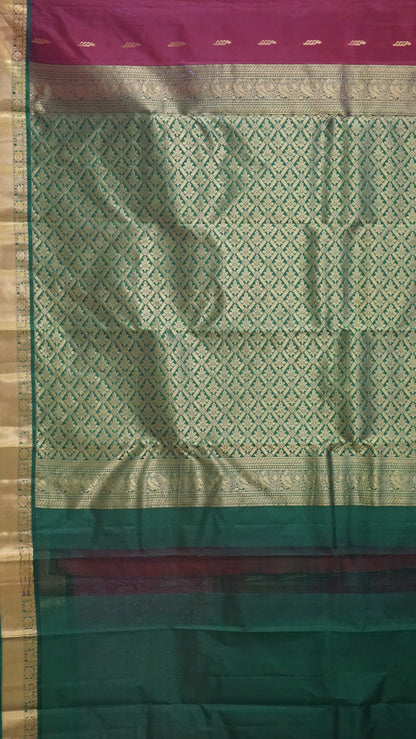 Semi Kanjeevaram Saree Butta Maroon
