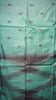 Munga Cotton Saree Ikkat Print Green thumbnail
