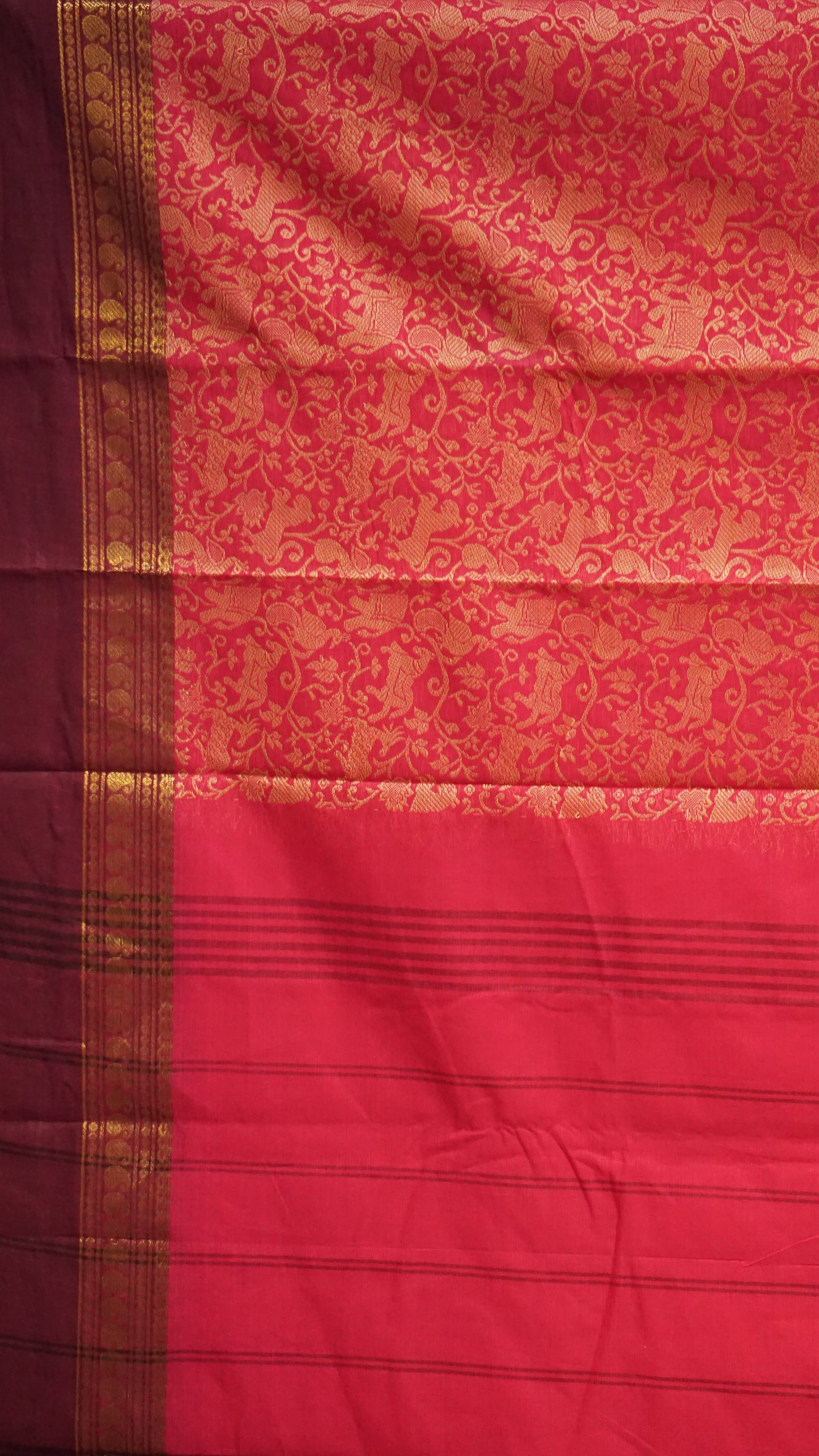 Kanchi Cotton Saree Vanasingaram Pink
