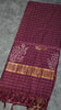 Bhagalpur Cotton Saree Checks Purple thumbnail