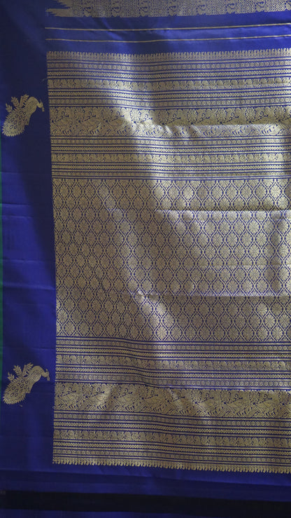 Akshayam - Bridal Pure Kanjivaram Saree Ink Blue