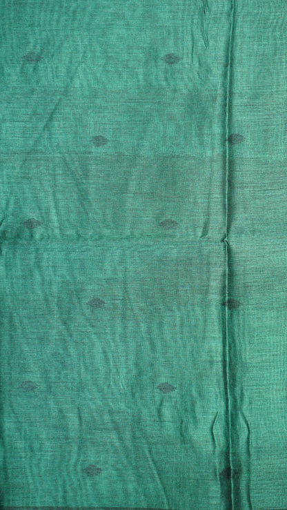 Munga Cotton Saree Ikkat Print Green