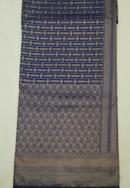 Semi Banarasi Uppada Silk Saree-Navy blue