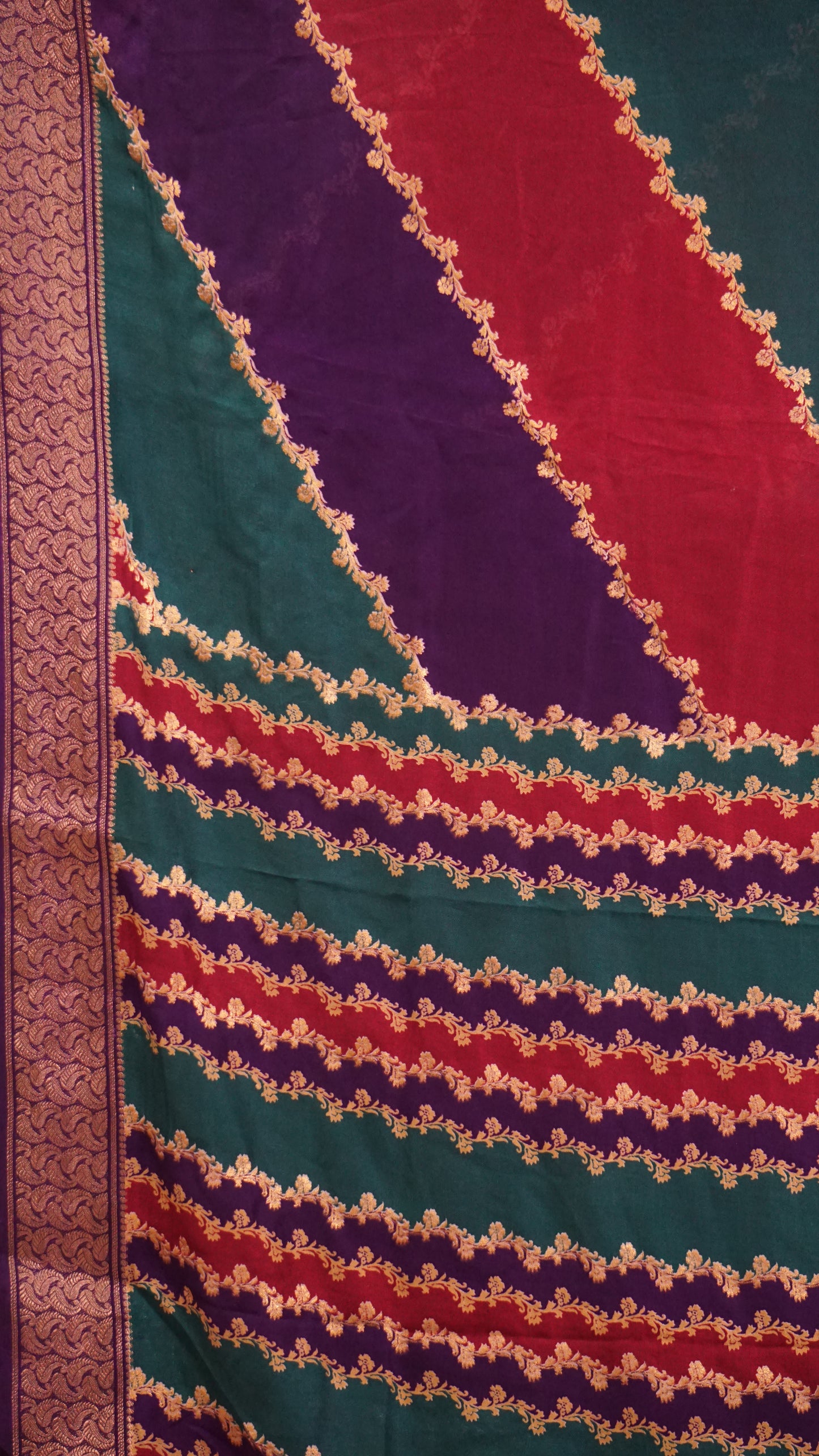 Shiffon Saree Sage Violet Border