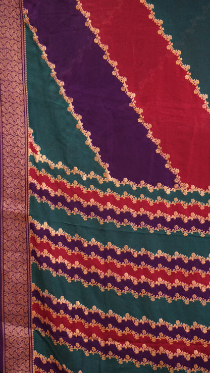 Shiffon Saree Sage Violet Border