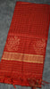 Bhagalpur Cotton Saree Checks Red thumbnail