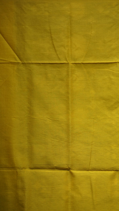 Pochampally Cotton double Ikkat Saree Grey - Yellow