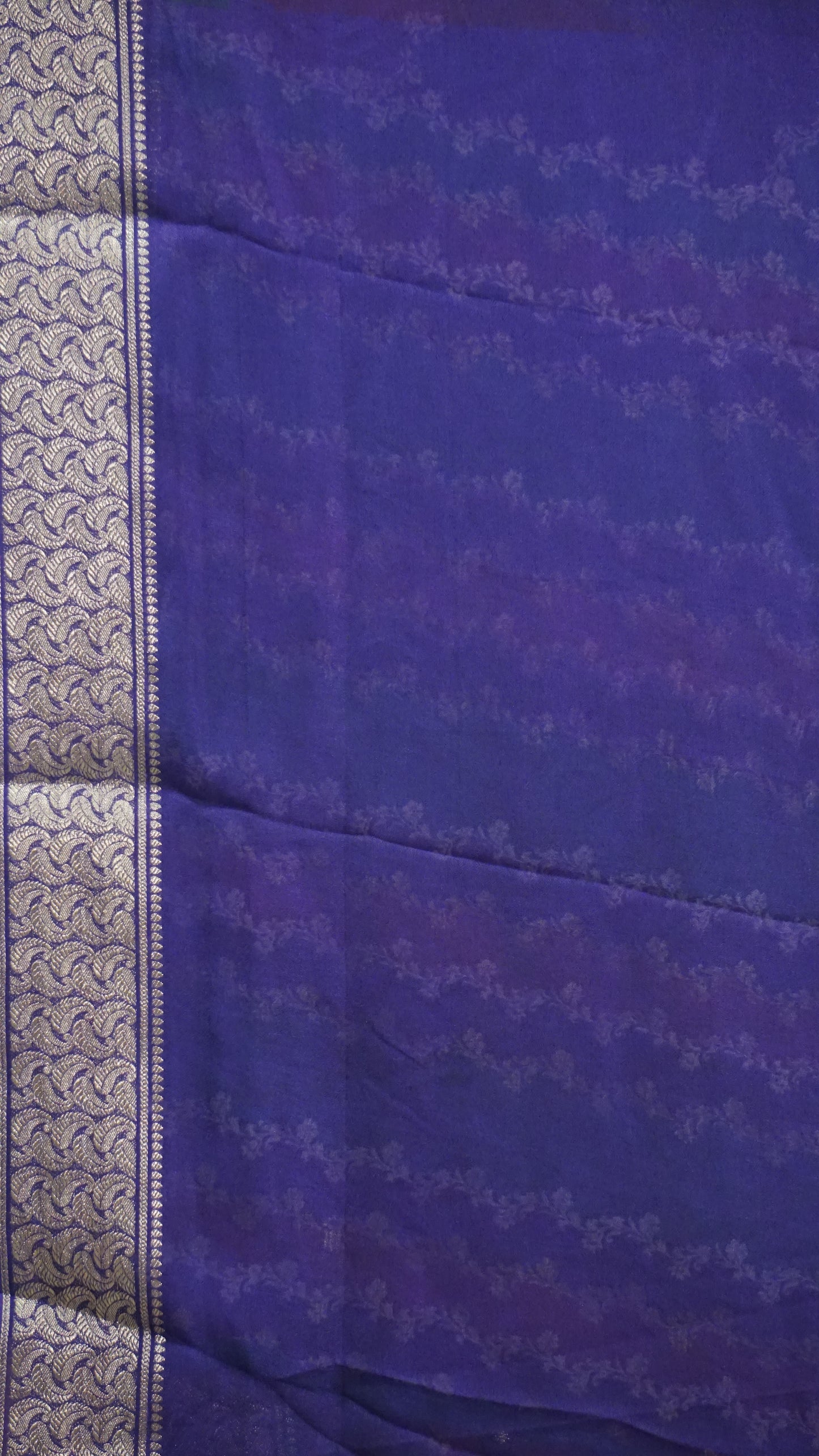 Shiffon Saree Sage Violet Border