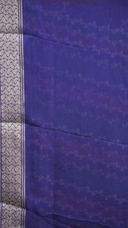 Shiffon Saree Sage Violet Border