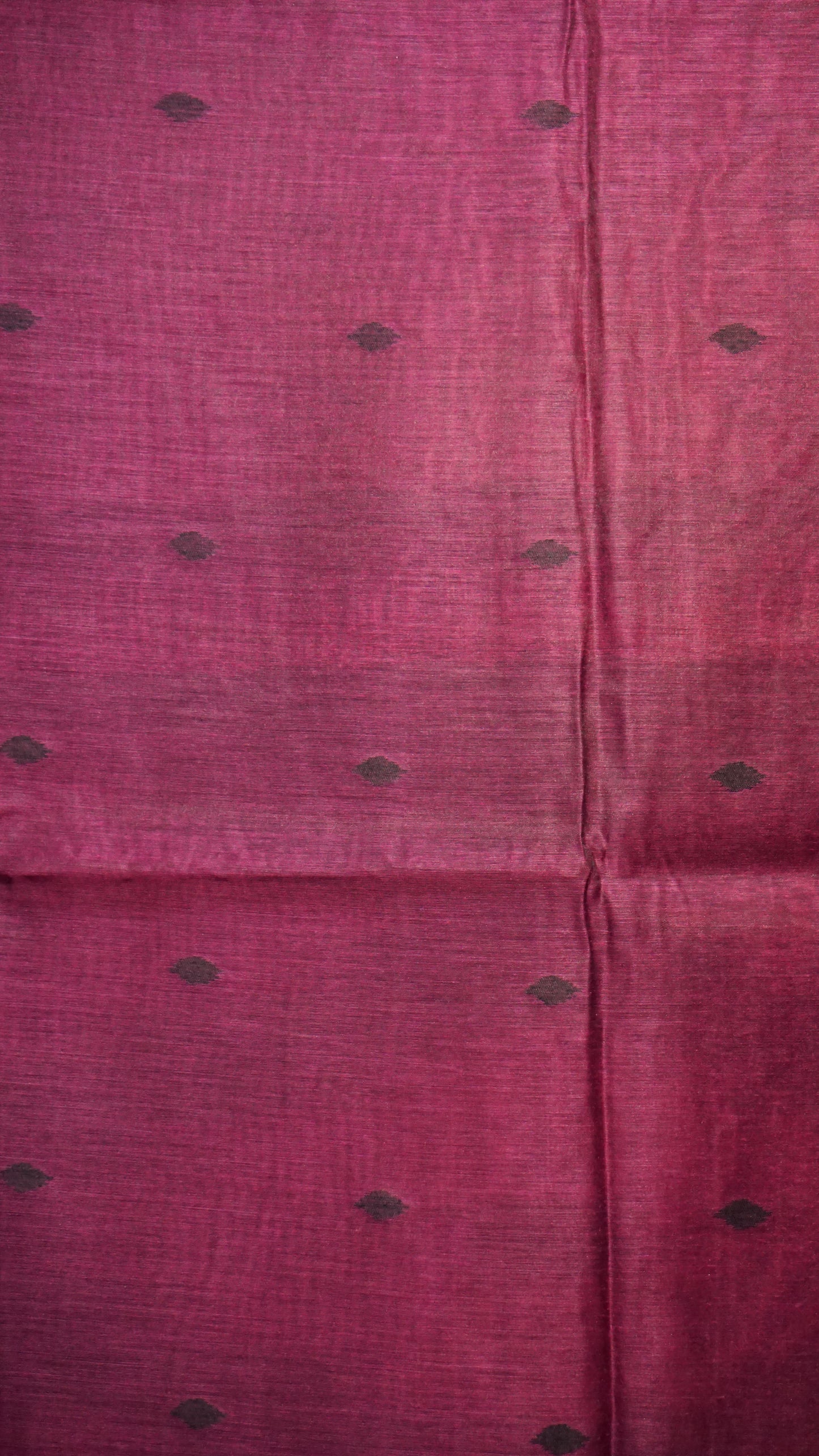Munga Cotton Saree Ikkat Print Dark Pink