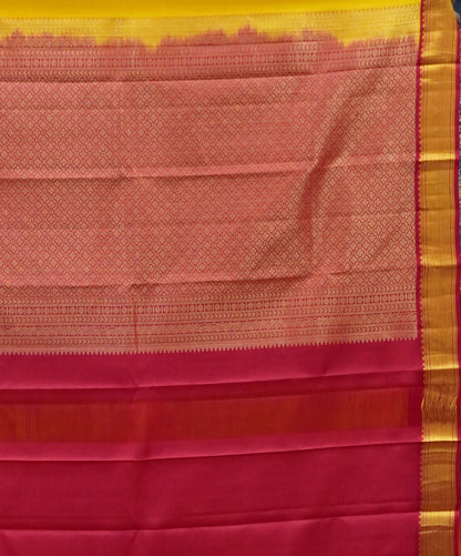 Akshayam-Pure Kanjivaram Saree Korvai Border-Mustard