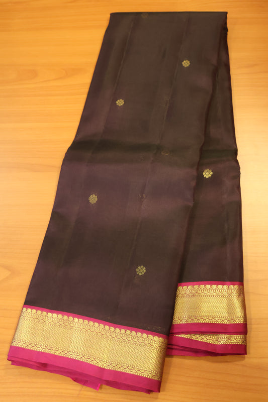 Akshayam - Pure Kanjivaram Saree - Wine-Magenta