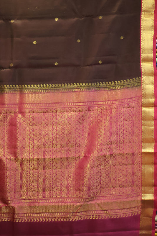 Akshayam - Pure Kanjivaram Saree - Wine-Magenta