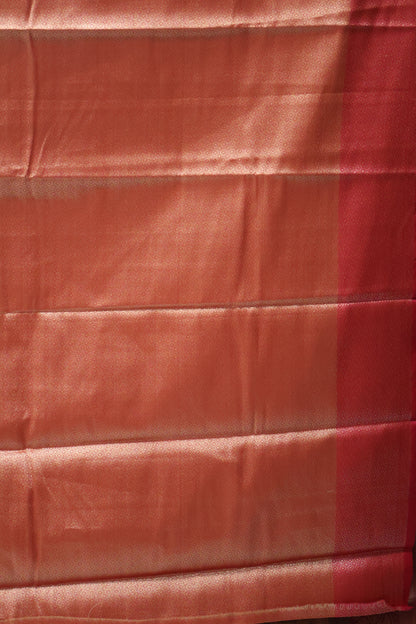 Semi Banarasi Tissue Silk Saree- Golden Brown Vineyard