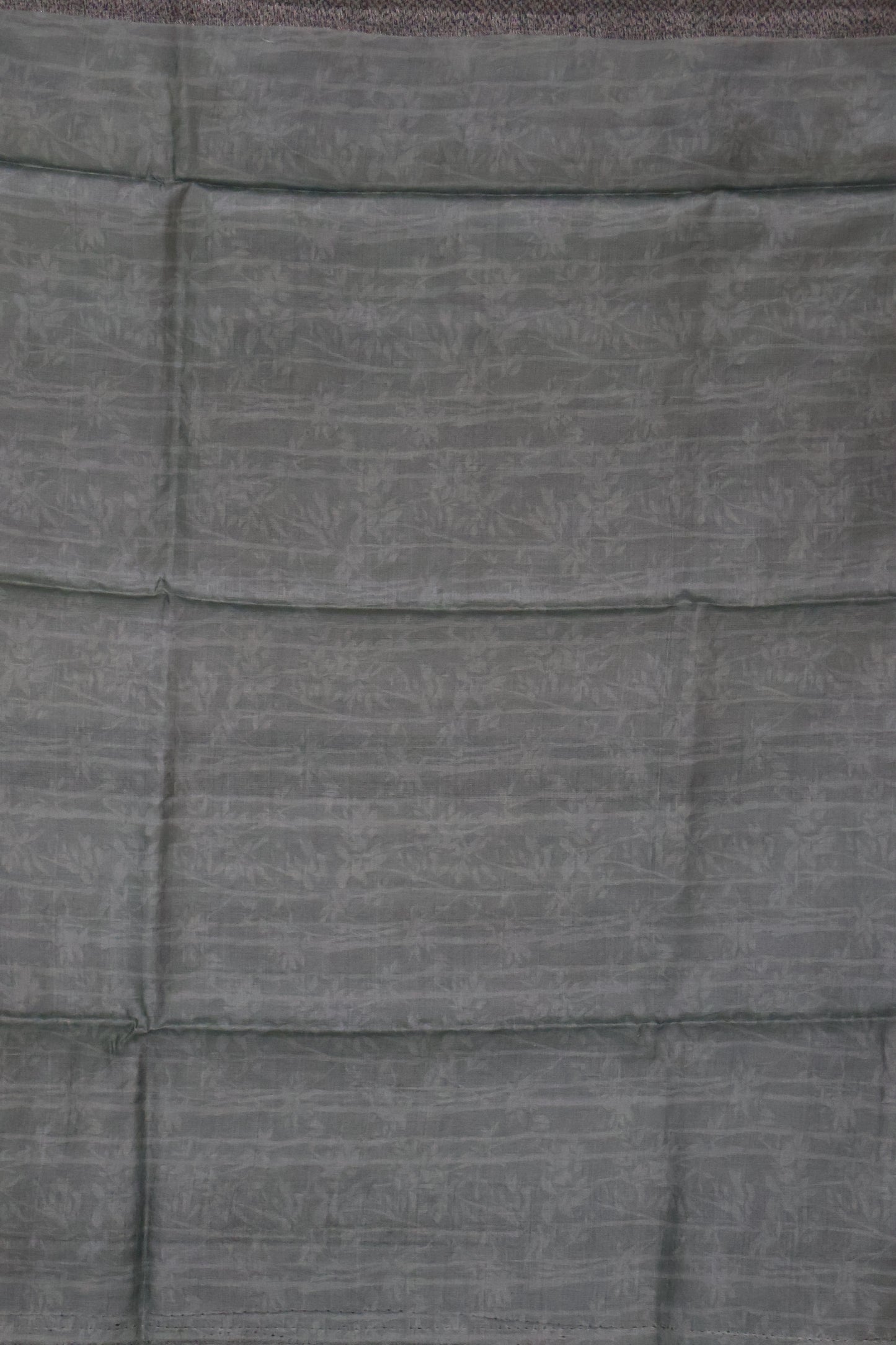 Pure Tussar Saree - Green Floral Pattern