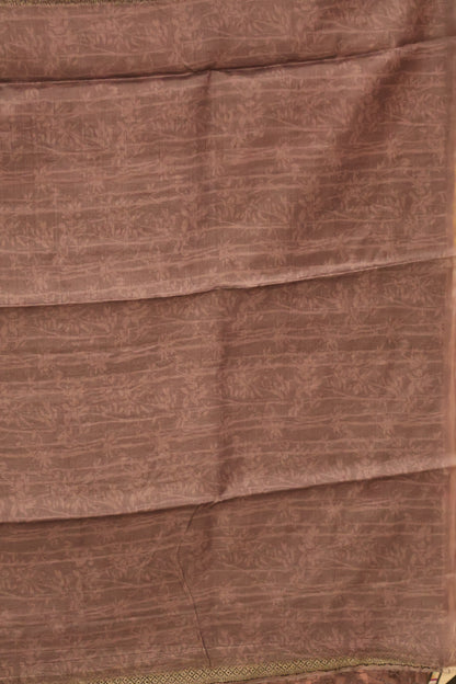 Pure Tussar Saree - Purple Floral Pattern