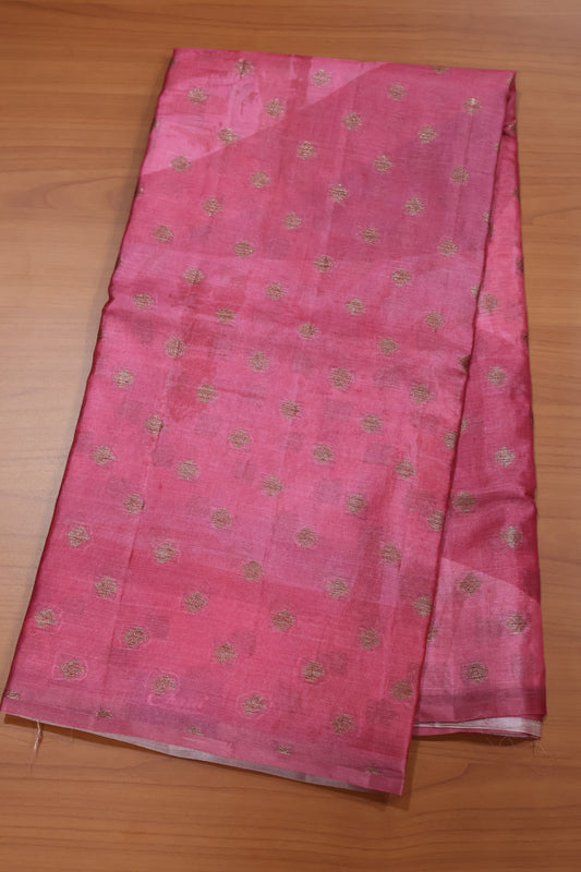Pure Tussar Saree - Pink Daimond Butta