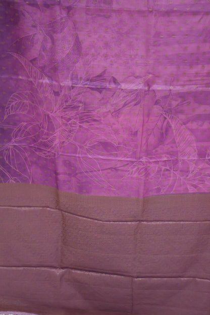 Pure Tussar Saree - Purple Small Butta