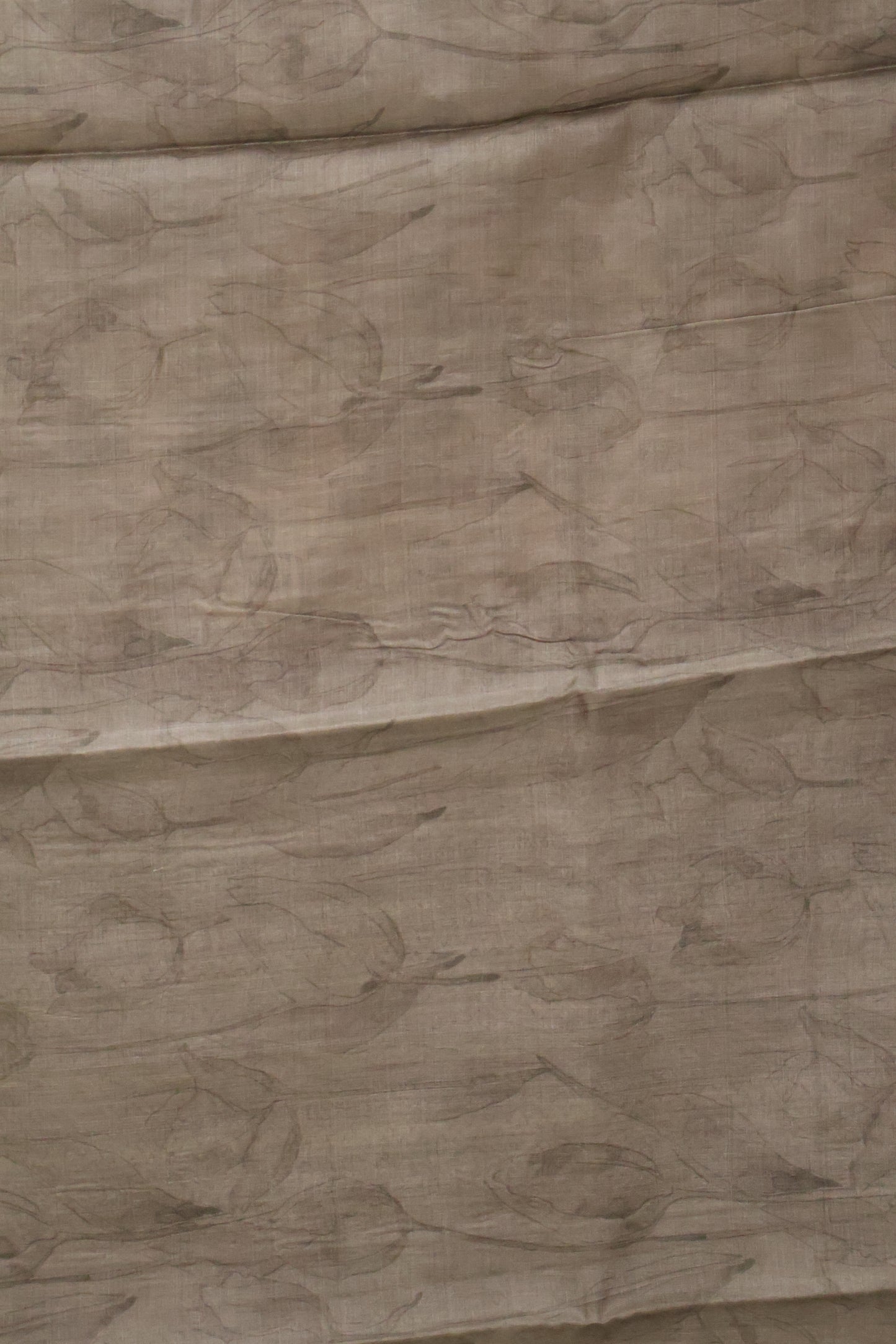 Pure Tussar Saree - Grey Oval Zari