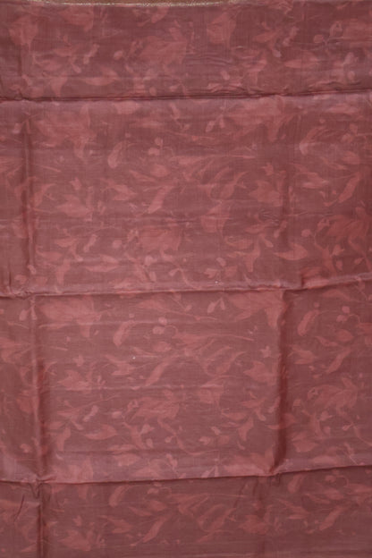 Pure Tussar Saree - Lite Maroon Muted