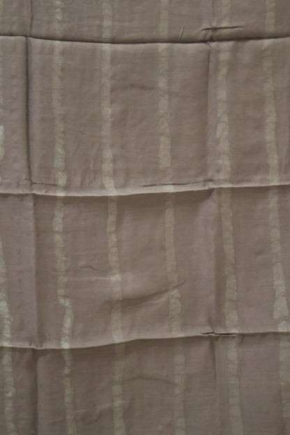 Pure Tussar Saree - Army Green Triangle Pattern