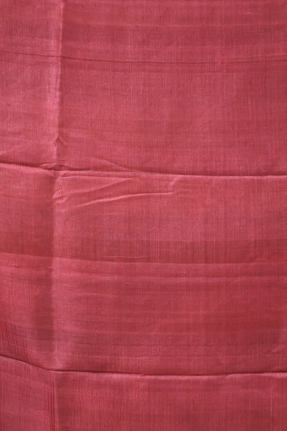Pure Tussar Saree - Maroon Lines