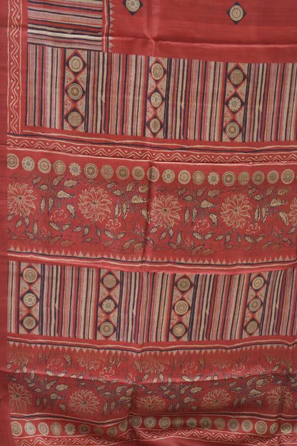 Pure Tussar Saree - Red