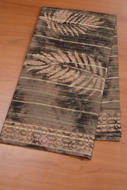 Pure Tussar Saree - Brown