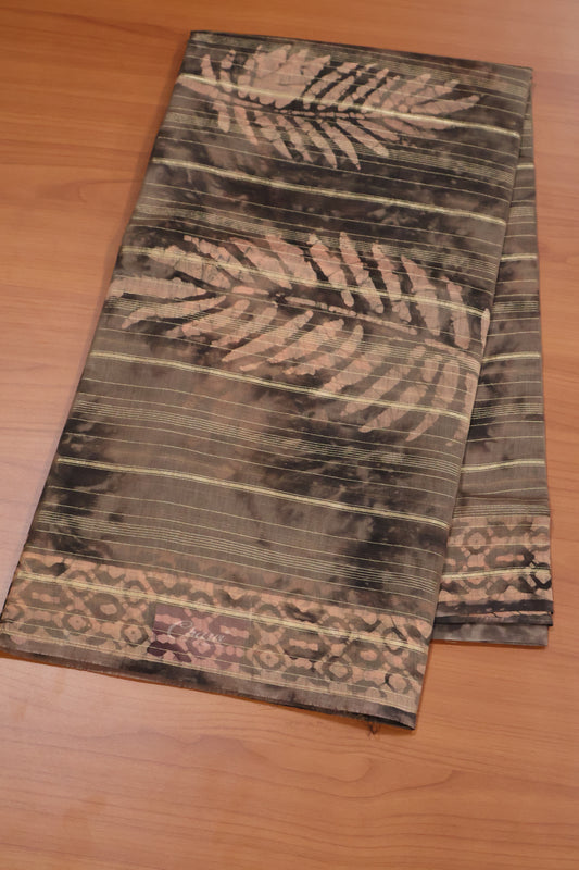Pure Tussar Saree - Brown