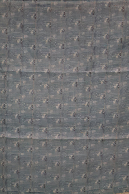 Pure Tussar Saree - Light Peacock Blue