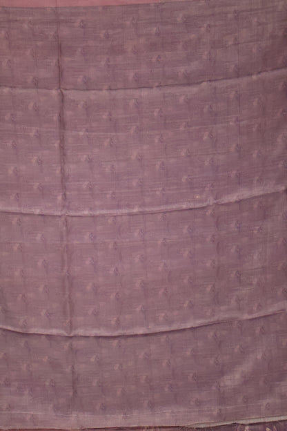 Pure Tussar Saree - Purple Pichwai Pattern