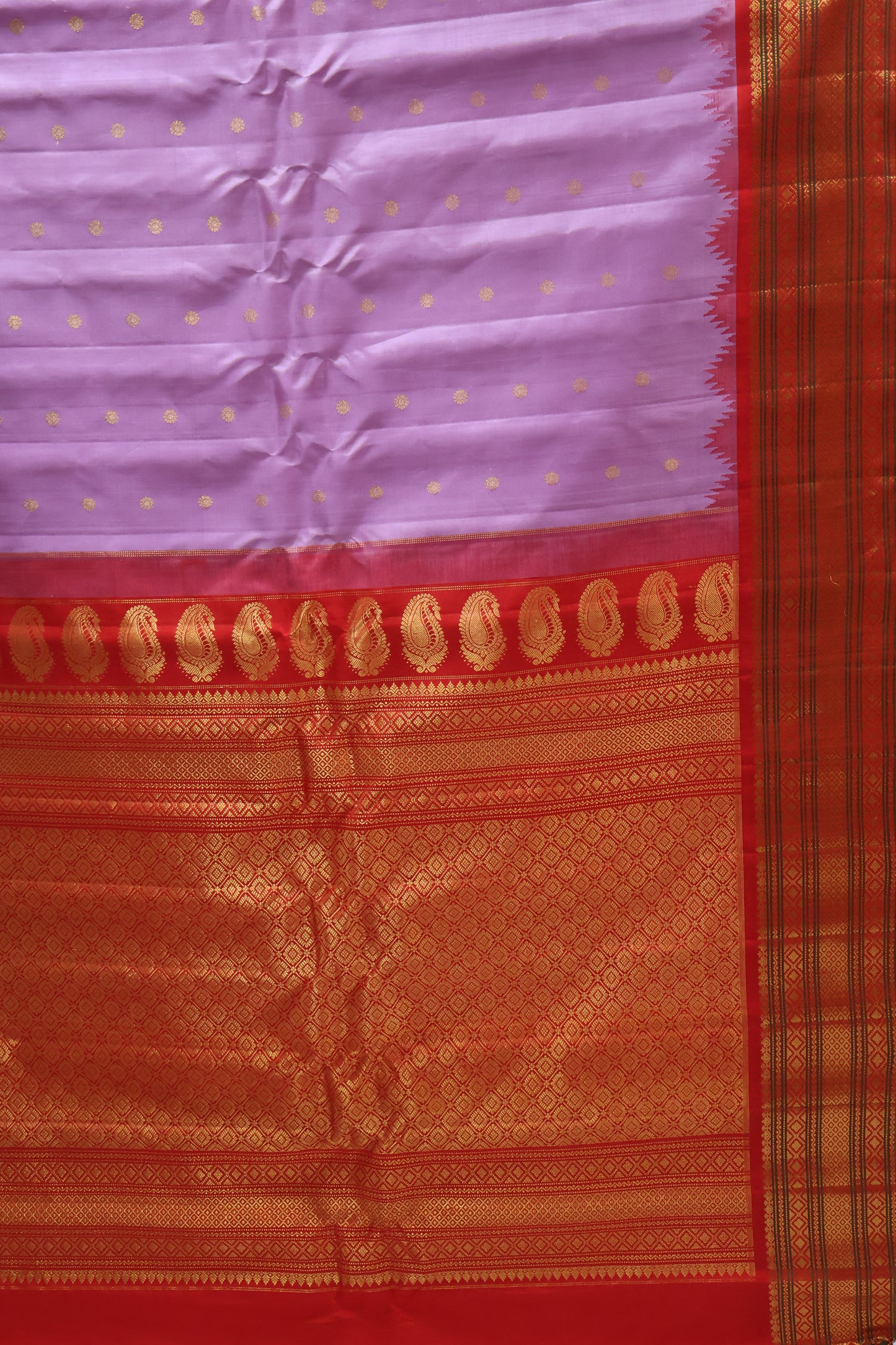 Pure Gadwal Silk Saree - Red