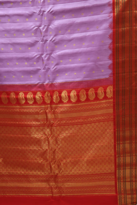 Pure Gadwal Silk Saree - Red