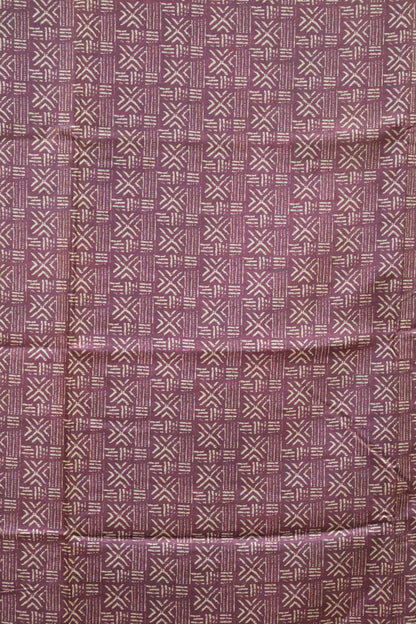 Paper Silk Saree-Wine Checks Pattern