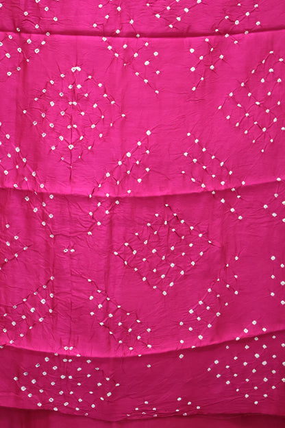 Pure Tussar Saree -Rani Pink Plain Border