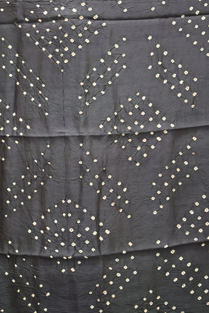 Pure Tussar Saree -Black Plain Border