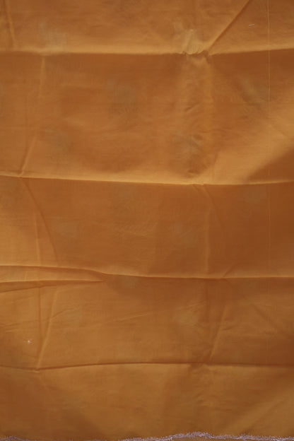 Banarasi Chanderi  Saree-Mustard Double Flower Border