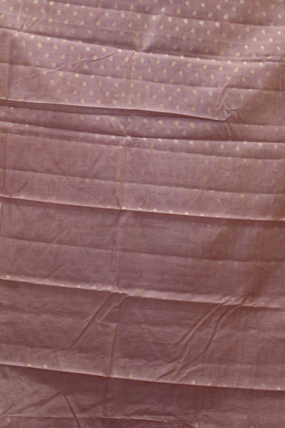 Semi Tussar Saree -Lite Choco Brown Round Flower Design