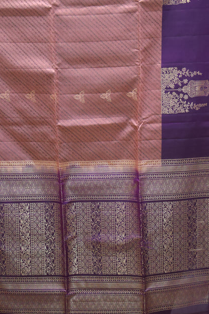 Pure Soft Silk Saree -Dusky Rose-Purple