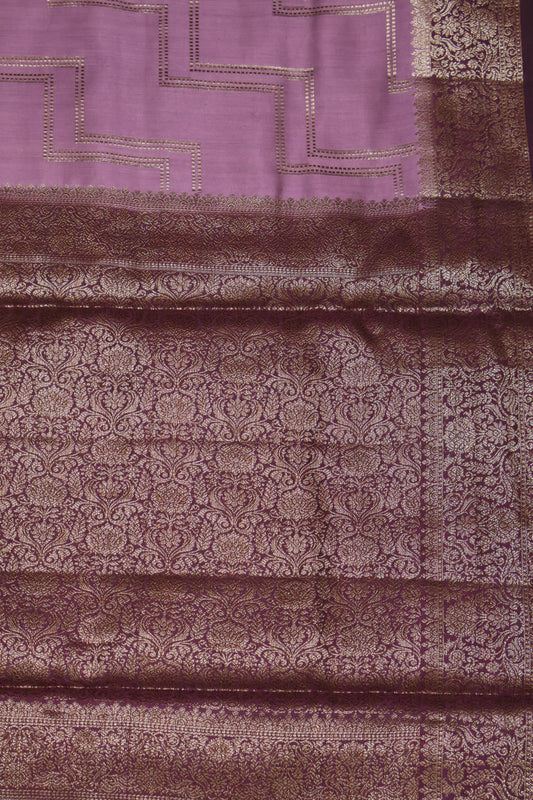 Pure Banarasi Saree Chiniya Silk -Purple