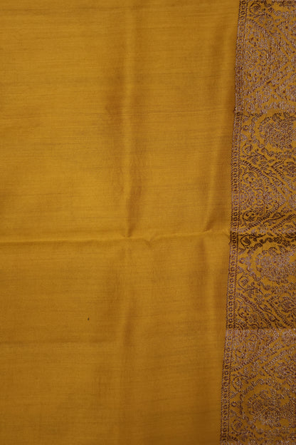 Pure Banarasi Saree Chiniya Silk - Mustard Diamond Motif