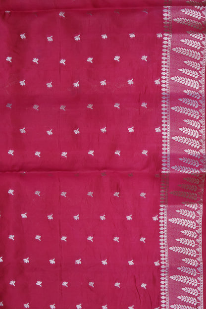Banarasi Tussar - Orange Vineyard Pattern