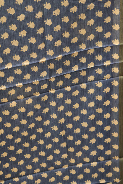 Semi Tussar Soft Saree - Blue