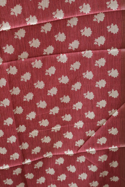Semi Tussar Soft Saree - Red