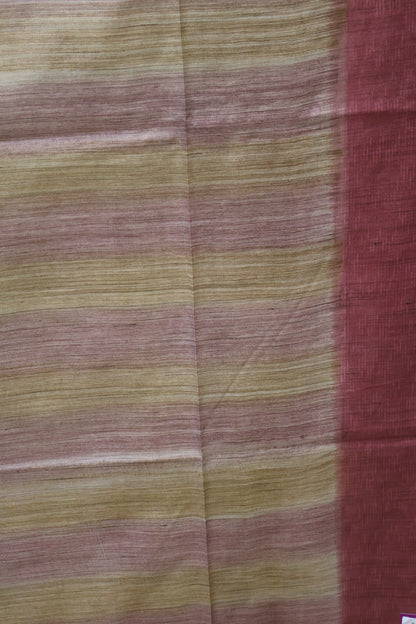 Tissue Tussar Saree-Hand Paint- Pink
