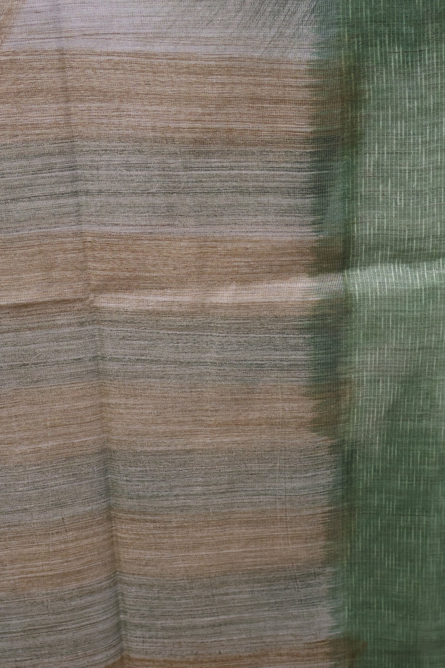 Tissue Tussar Saree-Hand Paint-Green